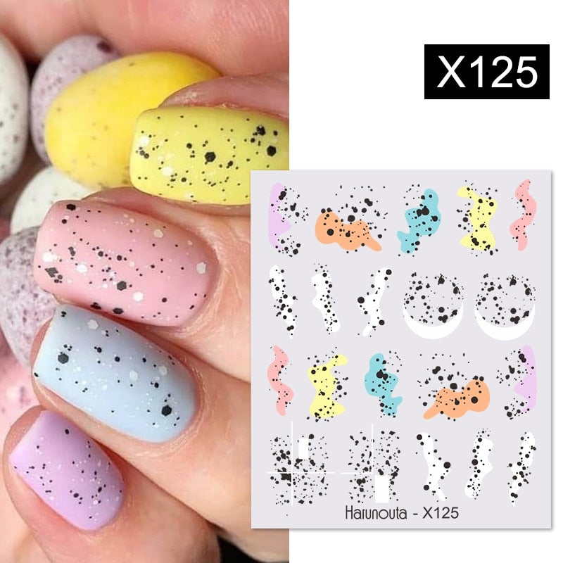 Harunouta Butterfly Flower Design Leaves Nail Water Decals Color Wave Geometric Line Charms Sliders Decoration Tips For Nail Art 0 DailyAlertDeals X125  
