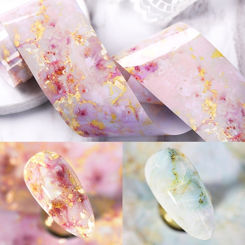 1 Roll Pink Gold Sliver Nail Foils Sparkly Sky Glitter Nail Art Transfer Stickers Slider Paper Nail Art Manicures Decoration New 0 DailyAlertDeals   