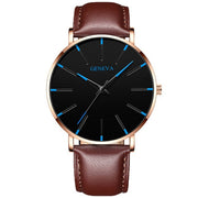 2022 Minimalist Men Fashion Ultra Thin Watches Simple Men Business Stainless Steel Mesh Belt Quartz Watch relogio masculino 0 DailyAlertDeals Leather Blue Rose  