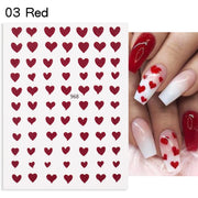 The New Heart Love Design Gold Sliver 3D Nail Art Sticker English Letter French Striping Lines Trasnfer Sliders Valentine Decor 0 DailyAlertDeals 26  