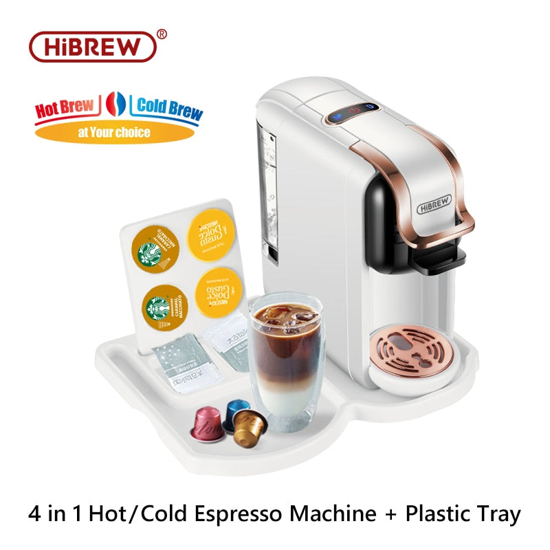 Espresso Coffee Maker Machine Cafeteria Hot/Cold 4in1 Multiple Capsule 19Bar DolceGusto Milk Nexpresso Capsule ESE pod Ground Coffee  H2A Espresso Coffee Maker DailyAlertDeals H2A WH Tray United States of America EU