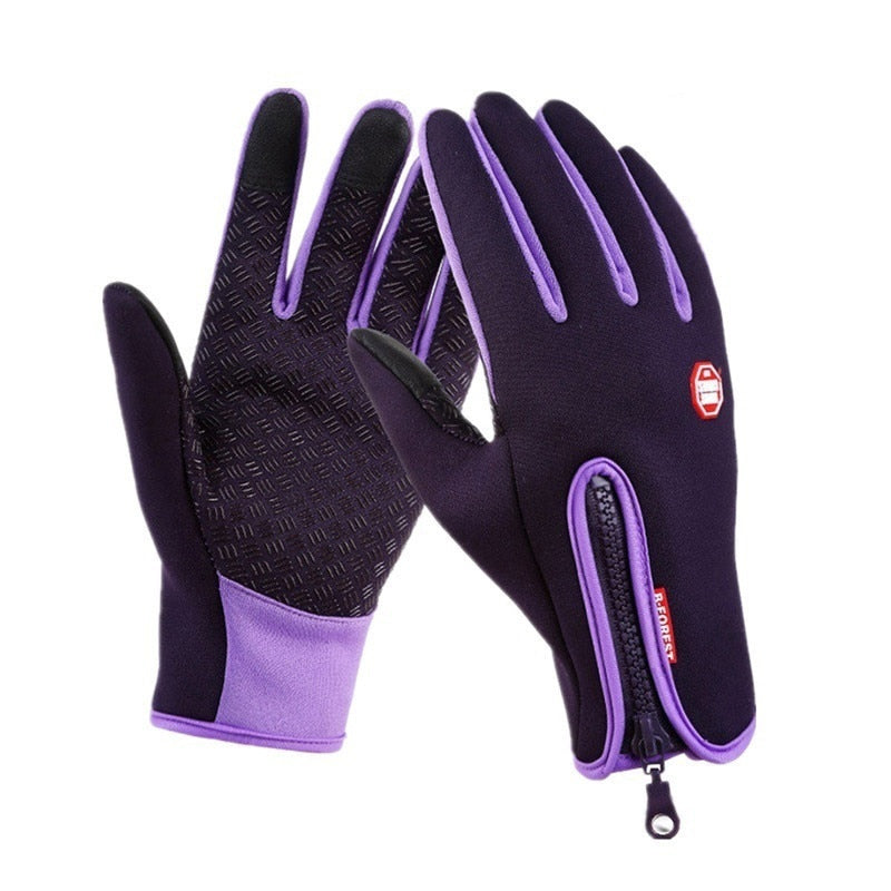Hot Winter Gloves For Men Women Touchscreen Warm Outdoor Cycling Driving Motorcycle Cold Gloves Windproof Non-Slip Womens Gloves 0 DailyAlertDeals Purple S 