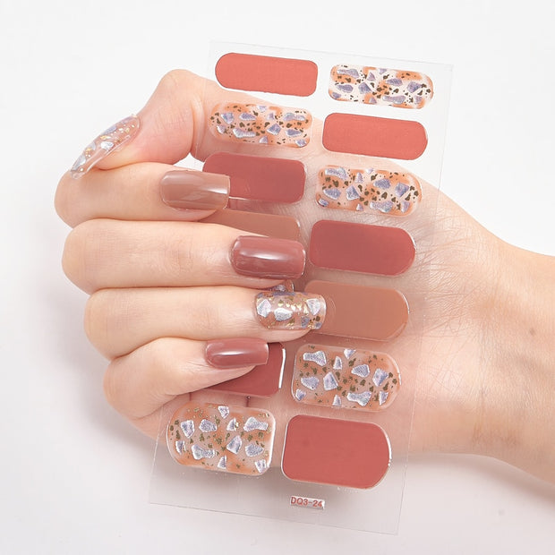 Four Sorts 0f Nail Stickers Creative Nail Adhesive Nail Wraps DIY Nail Stickers Designer Nails Art Decoration Nailart Sticker Nail Decal Stickers DailyAlertDeals DQ3-24  