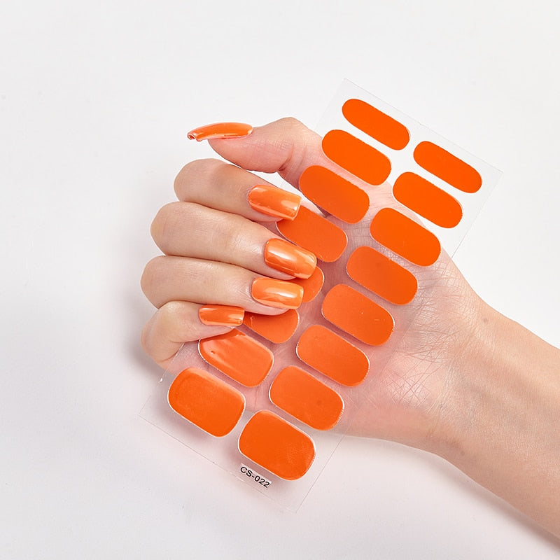 Manicure Decoracion Self Adhesive Foil Nail Art Stickers 2020 Fashion Nail Polish Pure Solid Color Nail Decoration Women Salon nail decal sticker DailyAlertDeals CS-22  