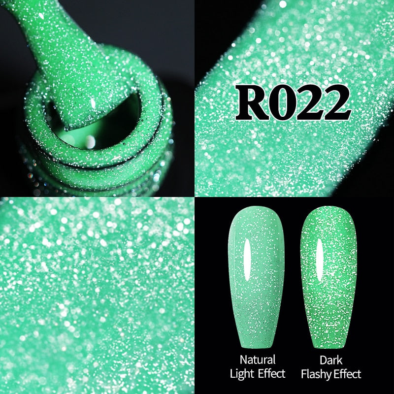 UR SUGAR Sparkling Gel Nail Polish Reflective Glitter Nail Gel Semi Permanent Nail Art Varnish For Manicures Need Base Top Coat 0 DailyAlertDeals Flashy Fluorescent22  