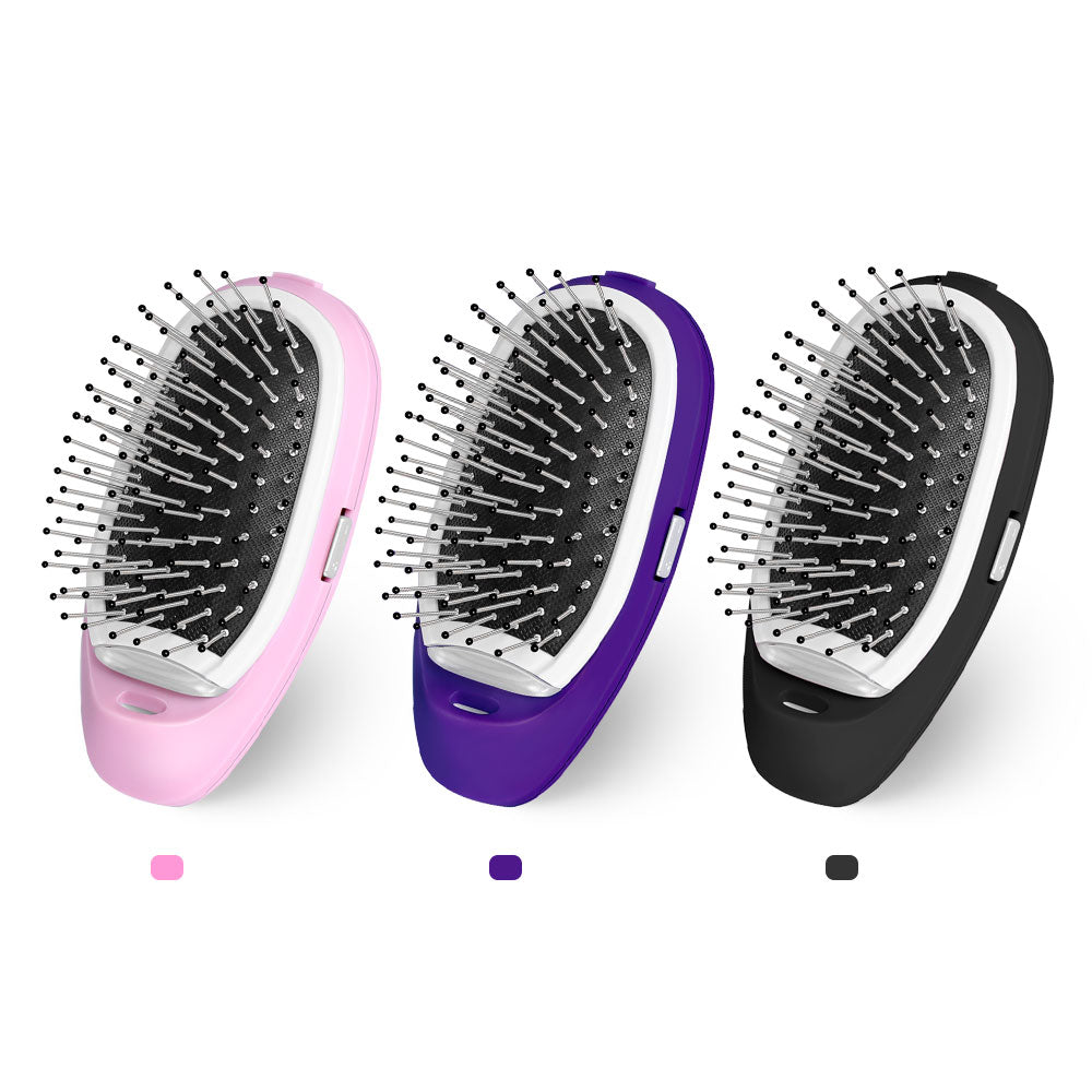 Portable Ionic Hairbrush Electric Negative Ions Hair Comb Anti Static MassageComb US Fast Shipping Styling Tool for Dropshipping portable brush hair DailyAlertDeals   