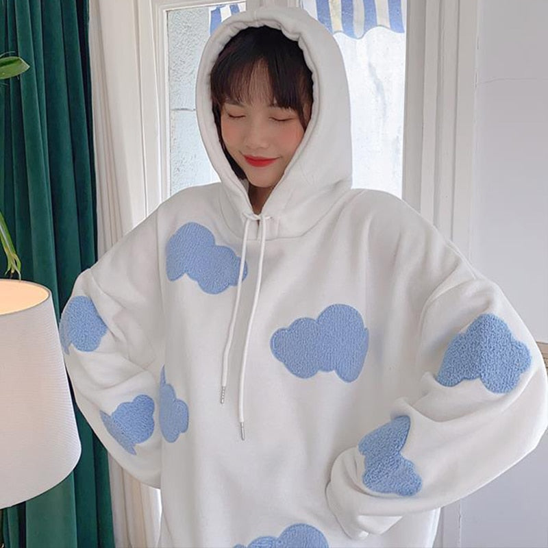 Autumn Winter Women Hoodies Thick Warm Female Fleece Hoodies Oversize Sweatshirt Tops Fashion Casual Ladies Girls Hooded Top 0 DailyAlertDeals   