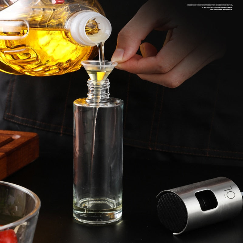 Kitchen Push Type Spray Olive Oil Sprayer Bottle Pump Oil Pot Leak-proof Grill BBQ Sprayer Oil Dispenser BBQ Gravy Boats Tools Kitchen Tools & Utensils DailyAlertDeals   