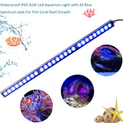 Populargrow 54W/81W/108W Led Aquarium Light with Only 470nm Blue Spectrum Strip Light Beautiful Your Coral Reef Fish Tank Lamp 0 DailyAlertDeals 81w China 