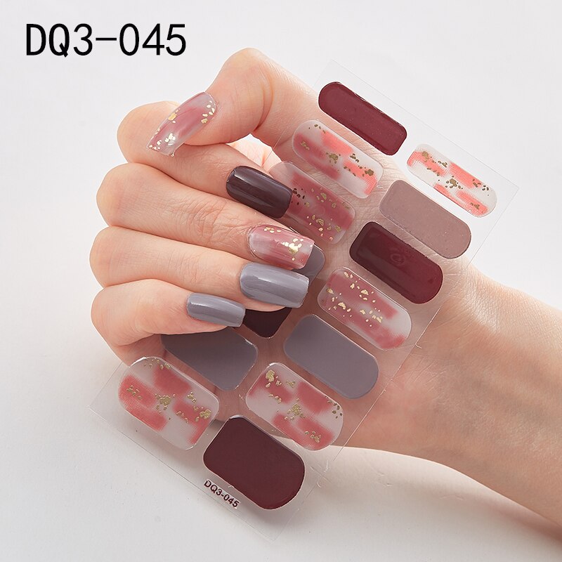 Lamemoria 1pc 3D Nail Slider Beauty Nail Stickers Shining Wave Line Decals Adhesive Manicure Tips Salon Nail Art Decorations nail decal stickers DailyAlertDeals DQ3-45  