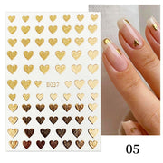 The New Heart Love Design Gold Sliver 3D Nail Art Sticker English Letter French Striping Lines Trasnfer Sliders Valentine Decor 0 DailyAlertDeals 38  