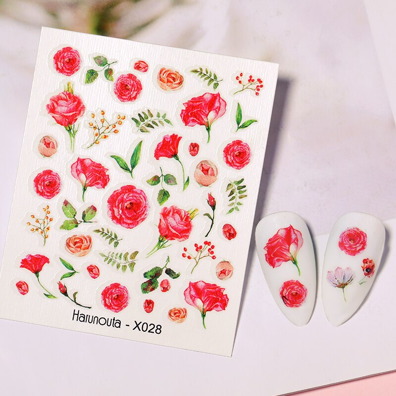 Harunouta Purple Blue Flowers Ink Blooming Nail Water Decals Geometry Line Ripple French Nail Stickers Manicuring Foils Wraps 0 DailyAlertDeals X028  