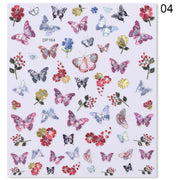 Nail Blue Butterfly Stickers Flowers Leaves Self Adhesive Decals 3D Transfer Sliders Wraps Manicure Foils DIY Decorations Tips 0 DailyAlertDeals 24  