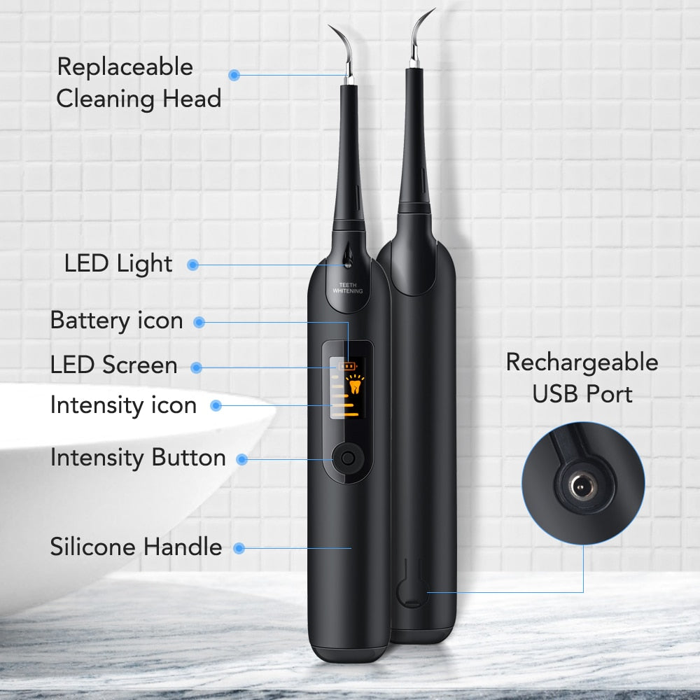 Electric Teeth whitener Scaler Teeth Whitening kit Teeth Plague Cleaner Stain Tartar Remover Tooth Whitening Supplies teeth Cleaner tartar remover DailyAlertDeals   