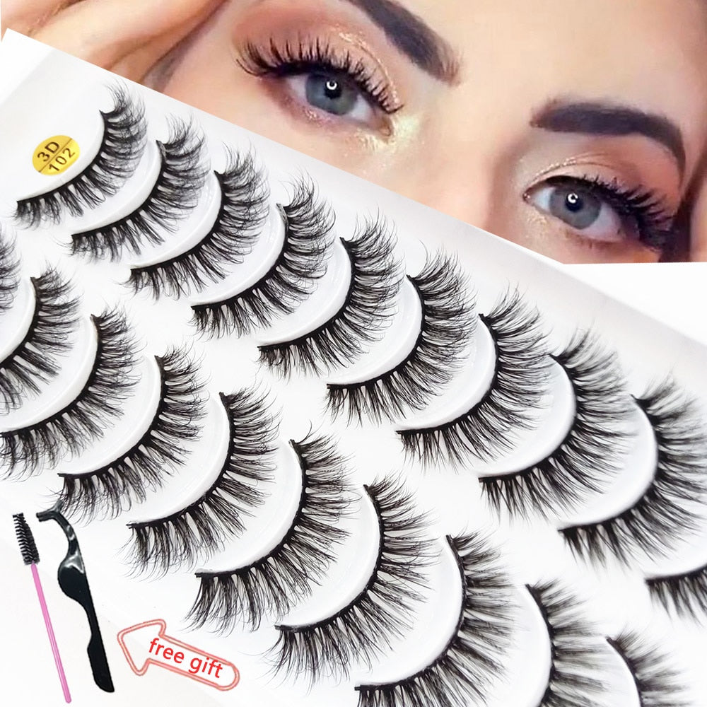 5/10Pairs 3D Mink Lashes Natural Eyelashes Dramatic False Eyelashes Faux Cils Makeup Wholesale Fake Eyelash Extension maquiagem 0 DailyAlertDeals   