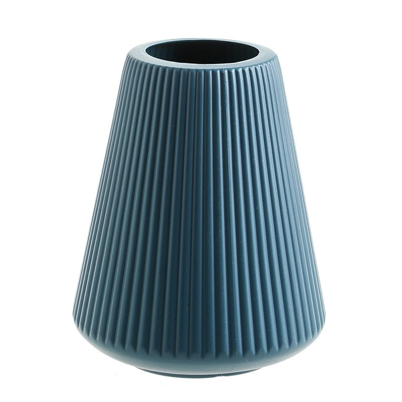 Morandi Plastic Vase Living Room Decoration Ornaments Modern Origami Plastic Vases for Flower Arrangements Home Decoration Plastic Vases Flower Pots DailyAlertDeals   