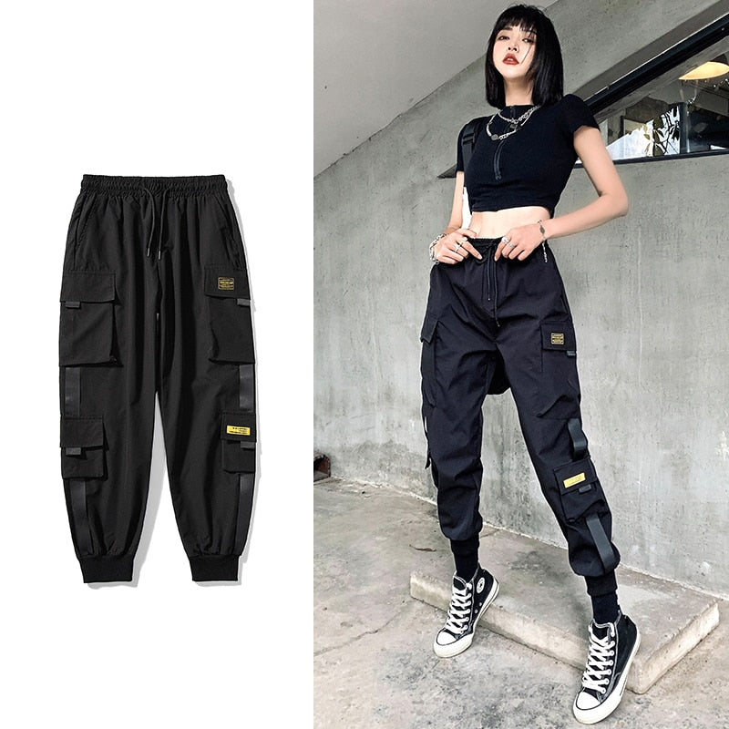 Streetwear Black Pants Women Korean Style Elastic Waist Sweatpants Baggy Pants Summer Autumn Hip Hop Harajuku Trousers Women 0 DailyAlertDeals   