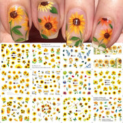 12 Designs Nail Stickers Set Mixed Floral Geometric Nail Art Water Transfer Decals Sliders Flower Leaves Manicures Decoration 0 DailyAlertDeals 55  