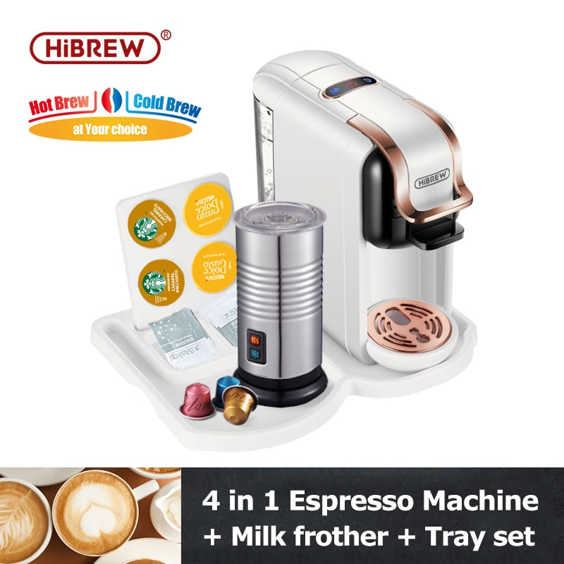 Espresso Coffee Maker Machine Cafeteria Hot/Cold 4in1 Multiple Capsule 19Bar DolceGusto Milk Nexpresso Capsule ESE pod Ground Coffee  H2A Espresso Coffee Maker DailyAlertDeals H2A WH M2 Tray United States of America EU