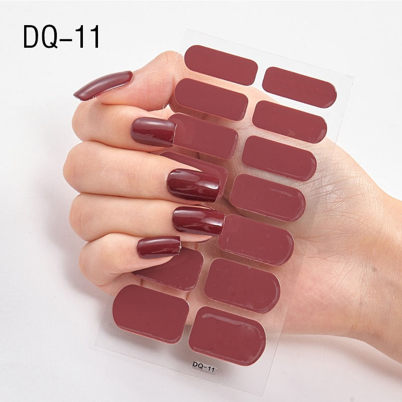 Lamemoria 1pc 3D Nail Slider Beauty Nail Stickers Shining Wave Line Decals Adhesive Manicure Tips Salon Nail Art Decorations nail decal stickers DailyAlertDeals DQ11  