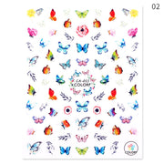 Nail Blue Butterfly Stickers Flowers Leaves Self Adhesive Decals 3D Transfer Sliders Wraps Manicure Foils DIY Decorations Tips 0 DailyAlertDeals 28  