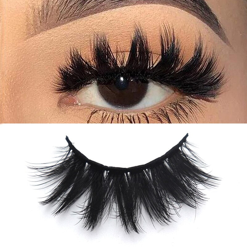 5/8 Pairs 20mm Mink Lashes 3D Natural False Eyelashes Fluffy Faux Mink Eyelashes Wispies Long Extension Eyelashes Pack Maquiagem  DailyAlertDeals   