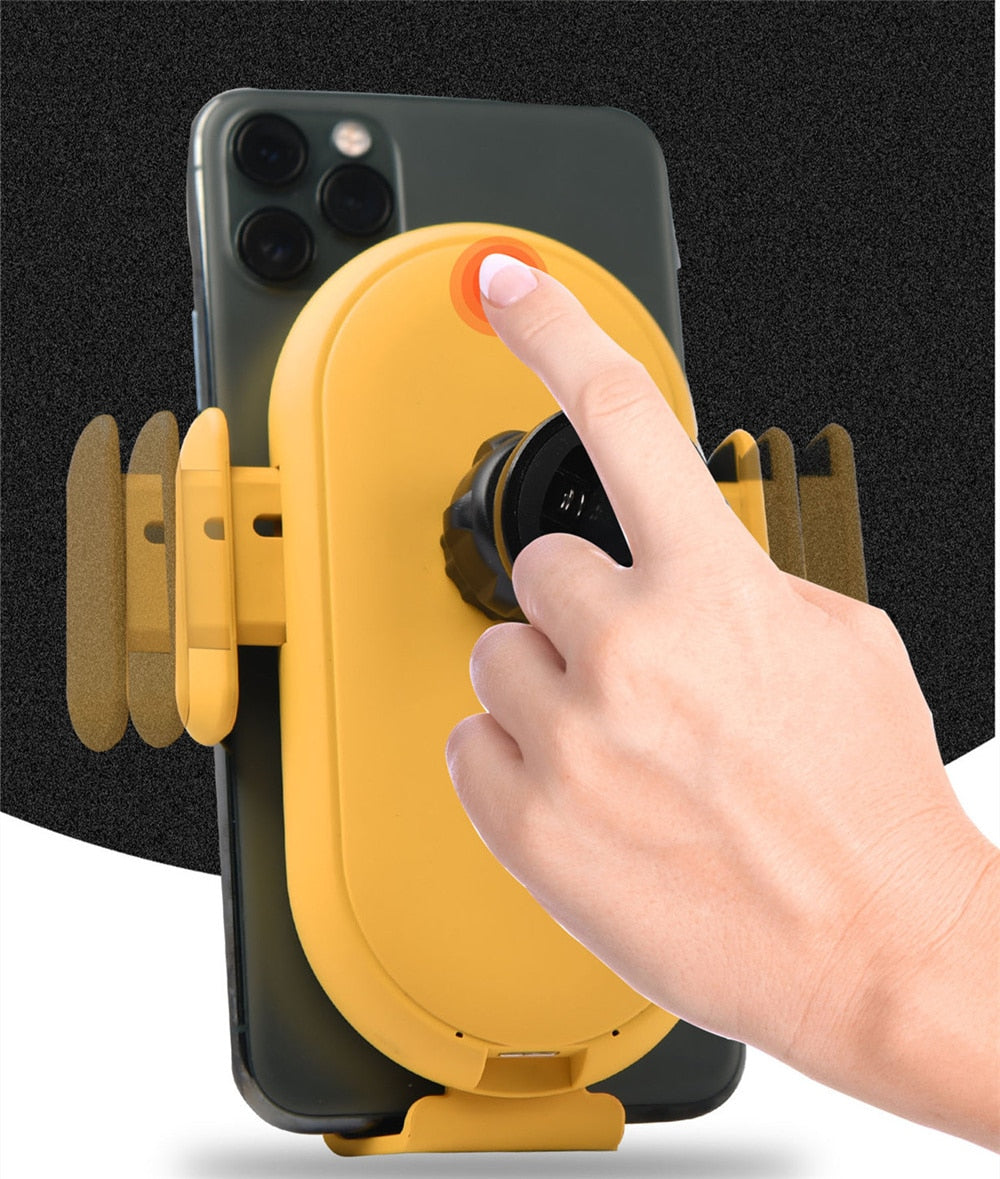 10W Car Wireless Charger Car Phone Holder for iPhone 12 12ProMax 11 11Pro X XR XSMAX 8 7 Plus Intelligent Infrared Phone Holder phone holder DailyAlertDeals   