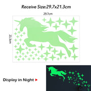 Luminous 3D Stars Dots Wall Sticker for Kids Room Bedroom Home Decoration Glow In The Dark Moon Decal Fluorescent DIY Stickers Decorative Stickers DailyAlertDeals unicorn star  