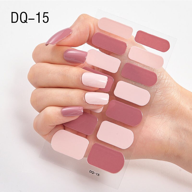 Lamemoria 1pc 3D Nail Slider Beauty Nail Stickers Shining Wave Line Decals Adhesive Manicure Tips Salon Nail Art Decorations nail decal stickers DailyAlertDeals DQ15  