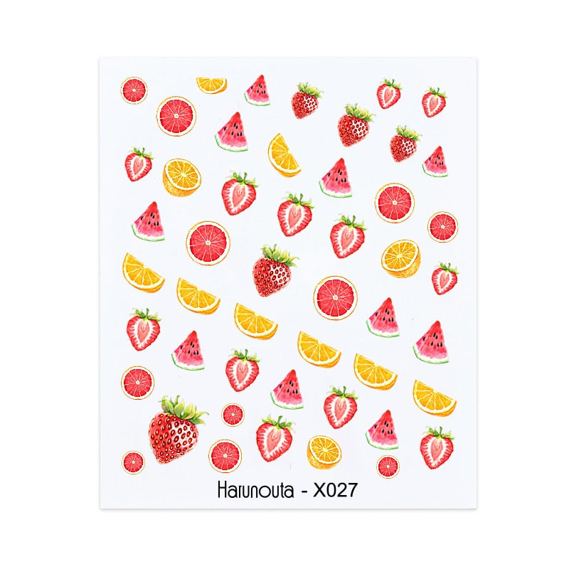 Harunouta Butterfly Flower Design Leaves Nail Water Decals Color Wave Geometric Line Charms Sliders Decoration Tips For Nail Art 0 DailyAlertDeals X027-  