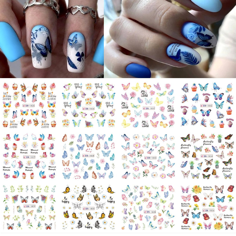 2021 New Geometric Letter nail sticker Water Slider Russian winter decal Christmas new year gift nail slider temporary tattos 0 DailyAlertDeals BN1825-1836  