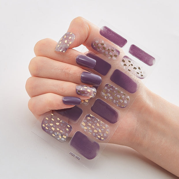 Patterned Nail Stickers Wholesale Supplise Nail Strips for Women Girls Full Beauty High Quality Stickers for Nails Decal stickers for nails DailyAlertDeals DQ3-02  