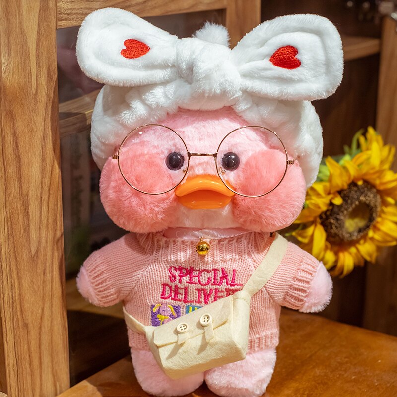 30cm Cute LaLafanfan Cafe Duck Plush Toy Girl Stuffed Soft Kawaii Duck Doll Animal Pillow Christmas Birthday Gift For Kids Child 0 DailyAlertDeals Plush Toys 3  
