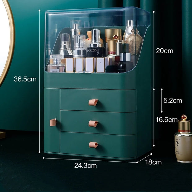 Fashion Big Capacity Cosmetic Storage Box Waterproof Dustproof Bathroom Desktop Beauty Makeup Organizer Skin Care Storage Drawer 0 DailyAlertDeals 44  