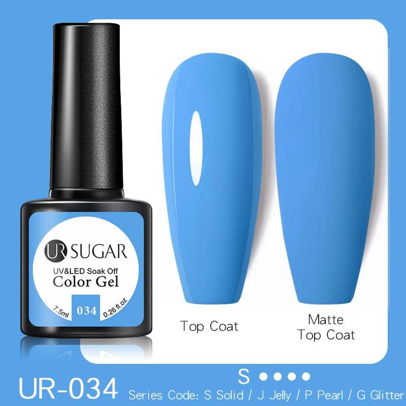 UR SUGAR Fluorescent Gel Nail Polish Neon Yellow Green Blue Color Gel Soak Off UV Nail Gel Varnish For Nail Art Top Coat Neon Fluorescent Gel Nail Polish DailyAlertDeals 034  