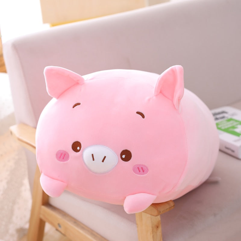 18-28CM Soft Animal Cartoon Pillow Cushion Cute Fat Dog Cat Totoro Penguin Pig Frog Plush Toy Stuffed Lovely kids Birthyday Gift 0 DailyAlertDeals 20cm pig  