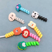 Cartoon Cable Protector For iPhones Android Type-c Winder USB Charging Cord Organizer Headphone Earphone Data Line Protect Wire protector DailyAlertDeals   