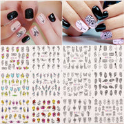 12 Designs Nail Stickers Set Mixed Floral Geometric Nail Art Water Transfer Decals Sliders Flower Leaves Manicures Decoration 0 DailyAlertDeals 09  