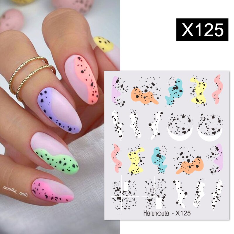 Harunouta Abstract Line Avocado Fruit Leopard Nail Water Sticker Decals Flower Leaves Slider Decoration For Autumn Nail Design 0 DailyAlertDeals X125  