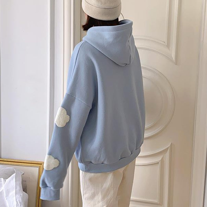 Autumn Winter Women Hoodies Thick Warm Female Fleece Hoodies Oversize Sweatshirt Tops Fashion Casual Ladies Girls Hooded Top 0 DailyAlertDeals   