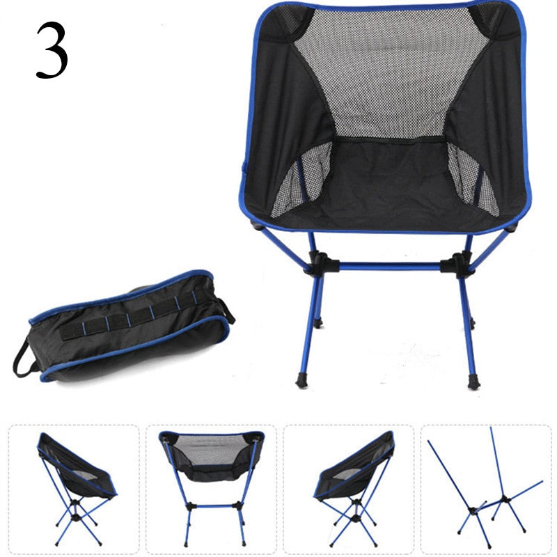 Detachable Portable Folding Moon Chair Outdoor Camping Chairs Beach Fishing Chair Ultralight Travel Hiking Picnic Seat Tools 0 DailyAlertDeals China Blue 