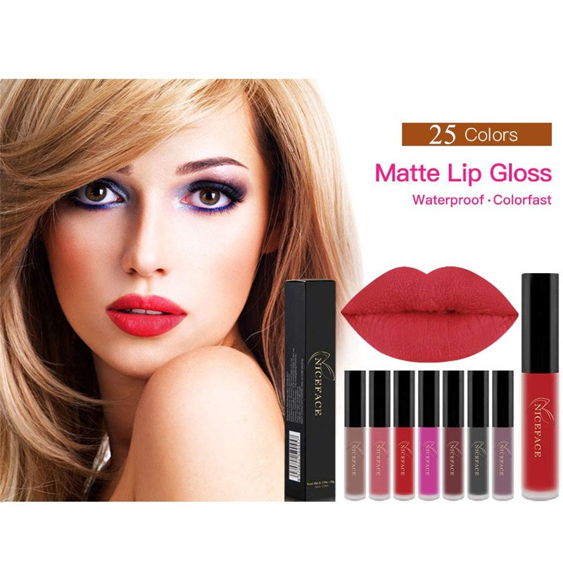 25 color matte liquid lipstick nude lip gloss makeup high pigment lip gloss waterproof lasting moisturizing cosmetics 0 DailyAlertDeals   