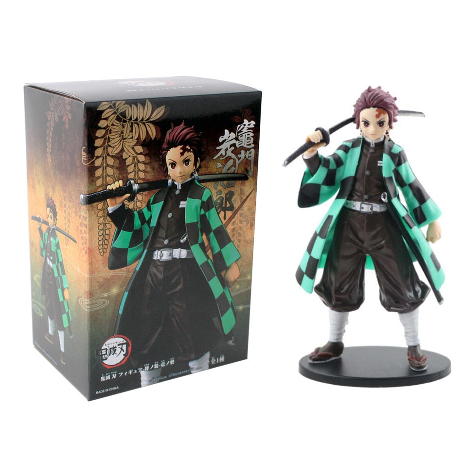 Anime Demon Slayer Figure Kamado Tanjirou Nezuko Action Figures PVC Model Toys Zenitsu Figurine Inosuke Kimetsu No Yaiba Figura Demon Slayer Figure DailyAlertDeals Tanjirou With box  