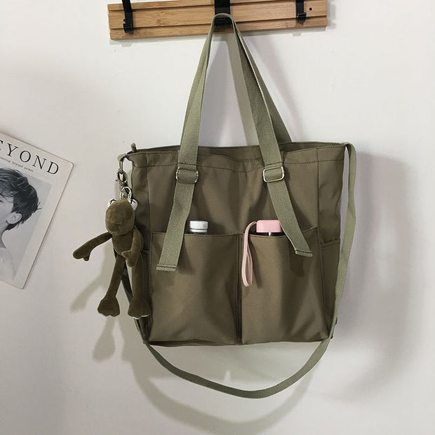 Waterproof Oxford Large Capacity Canvas Girl Handbags & Crossbody bags For Women Casual Tote Purses Handbags & Crossbody bags DailyAlertDeals Green Frog 33x35x10c  