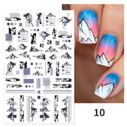 Harunouta 2022 NEW Gold Bronzing Slider Nail Art 3D Decals Decoration Flower Leaves Nail Art Sticker DIY Manicure Transfer Decal Nail Stickers DailyAlertDeals 32  