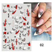 Harunouta 2022 NEW Gold Bronzing Slider Nail Art 3D Decals Decoration Flower Leaves Nail Art Sticker DIY Manicure Transfer Decal Nail Stickers DailyAlertDeals 11  