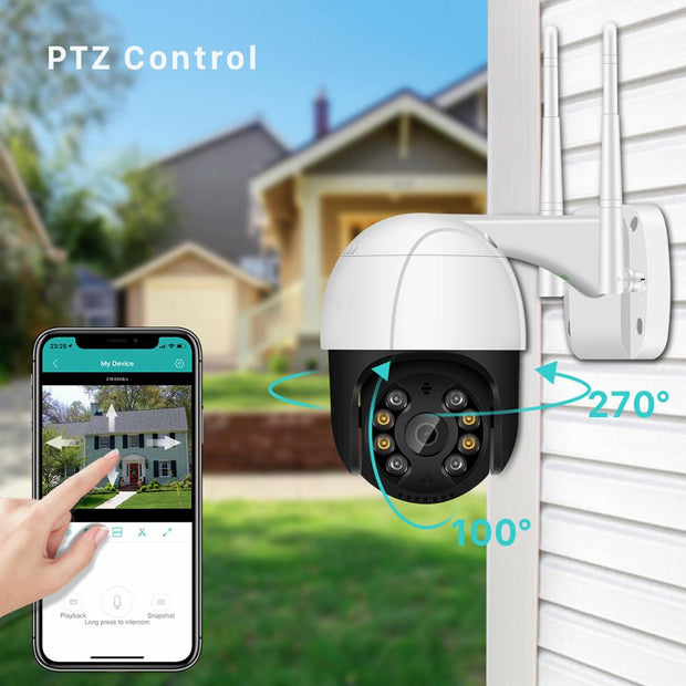 1080P PTZ Wifi IP Camera Outdoor 4X Digital Zoom AI Human Detect Wireless Camera H.265 P2P Audio 2MP 3MP Security CCTV Camera IP Camera DailyAlertDeals   