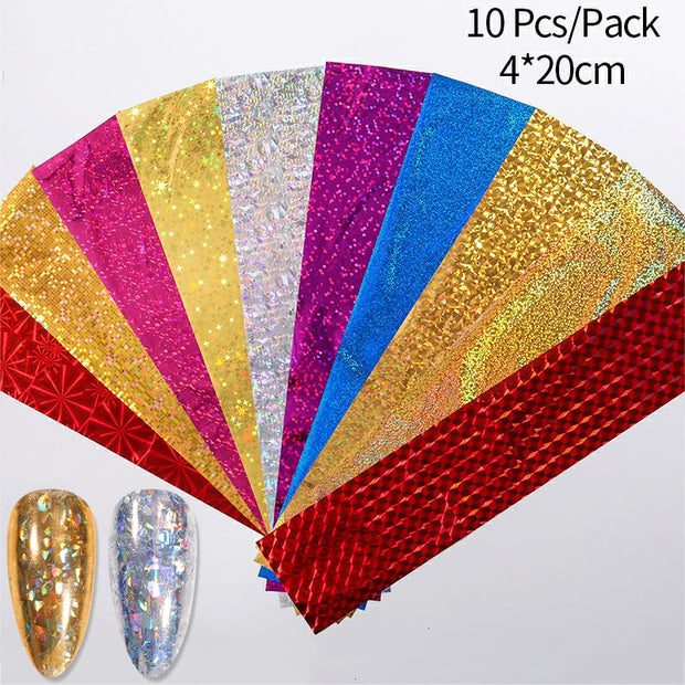 Nail Foils Marble Series Nail Transfer Foils Decorations DIY idea nail Art Transfer Sticker Decals Nail Accessories Nail Sticker DailyAlertDeals 10pcs-37590  