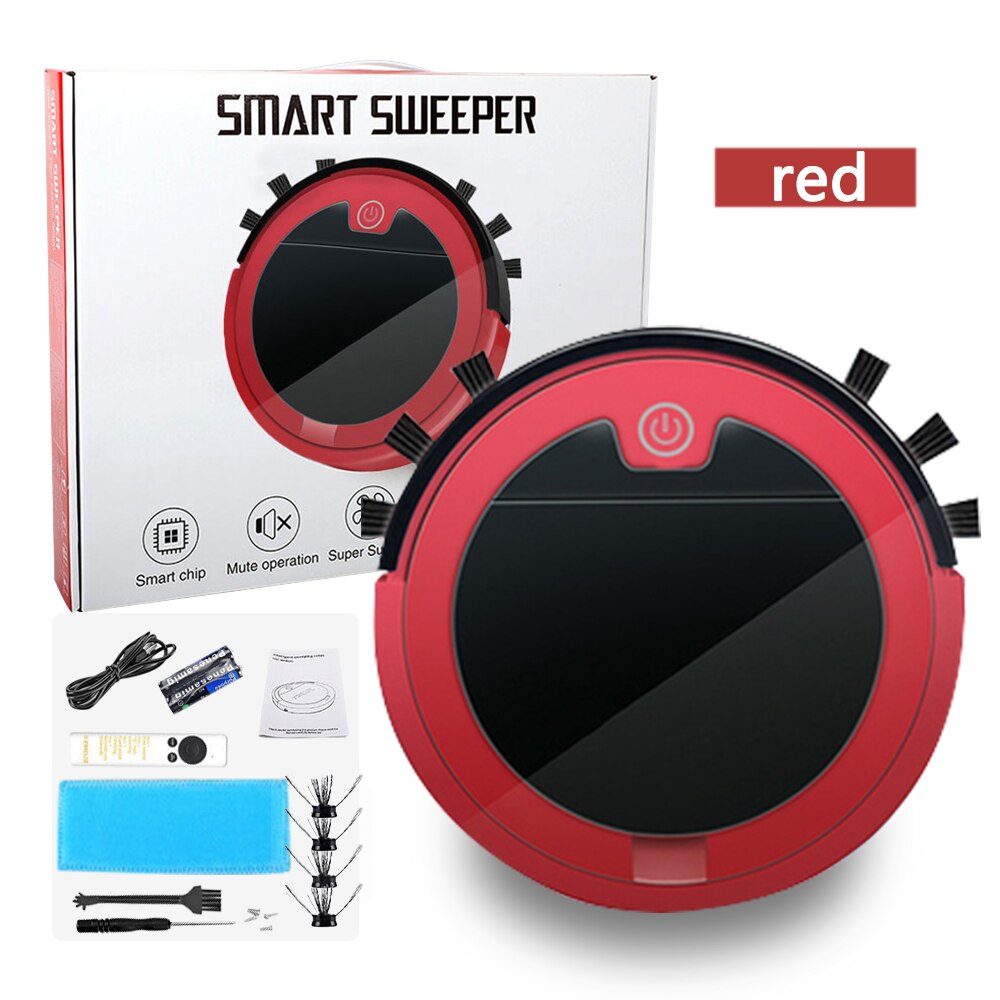 2800Pa Robot Vacuum Cleaner Smart Remote Control Wireless  Auto Cleaning Machine Floor Dry Wet Sweeping Vacuum Cleaner For Home 0 DailyAlertDeals RS-Red SPAIN 