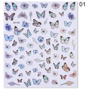Nail Blue Butterfly Stickers Flowers Leaves Self Adhesive Decals 3D Transfer Sliders Wraps Manicure Foils DIY Decorations Tips 0 DailyAlertDeals 21  
